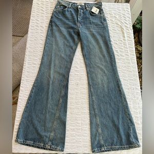 Free The People Flare Jeans Size 24 In Belgrade Blue